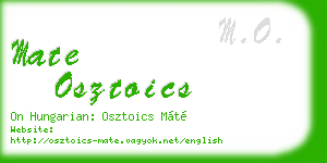mate osztoics business card